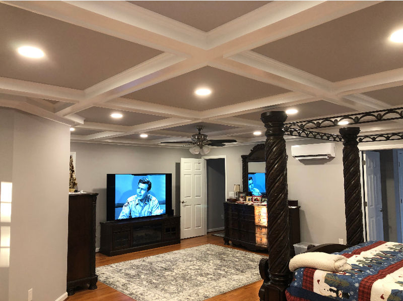 Addition Custom Coffered Ceiling
